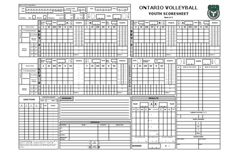ova volleyball score sheet.
